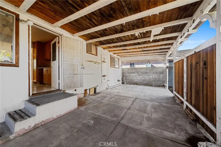 Facing back door back house