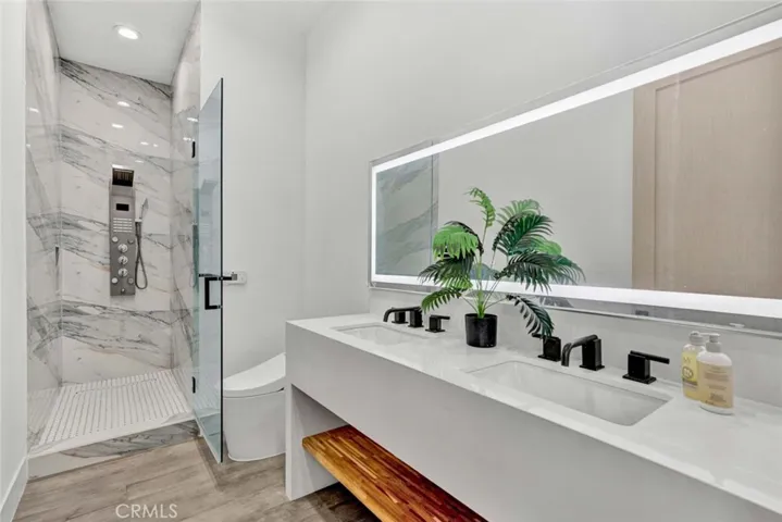 Luxurious 2nd Guest Bathroom with Dual Sinks, Touch Light-Up Mirror, Walk-In Shower with Multiple Shower Heads