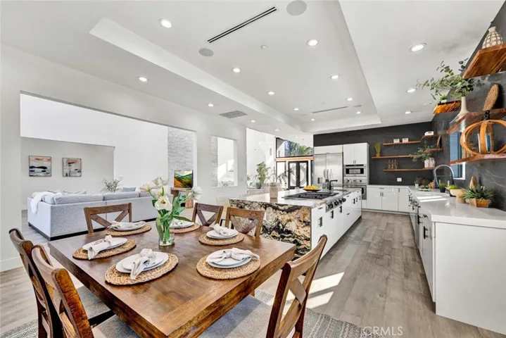 dining room and kitchen is open to family room and living room