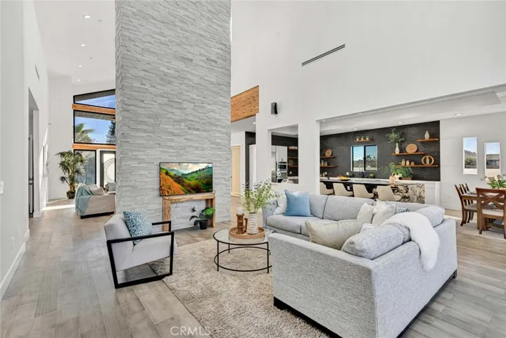 Family room has wet bar and is open to the rest of the home