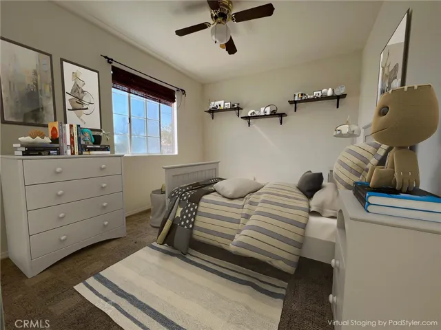 Virtually Staged Apartment 2nd bedroom