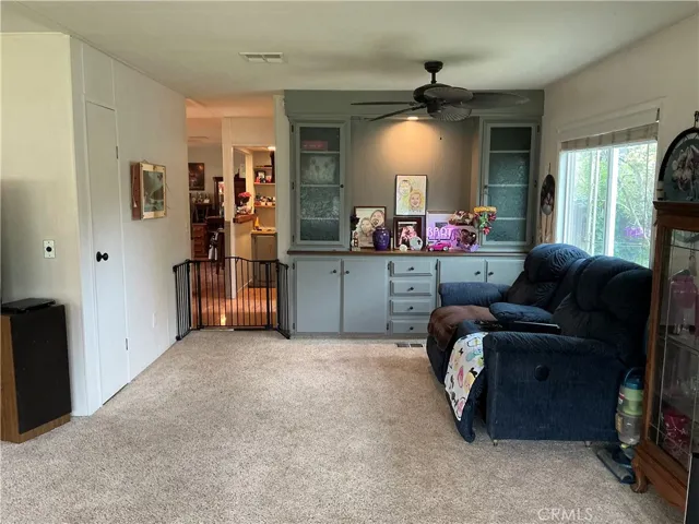built in hutch off living room