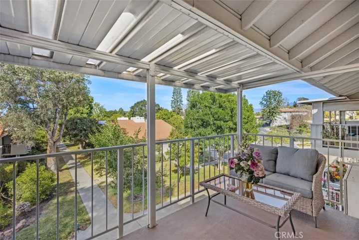 Large private covered balcony