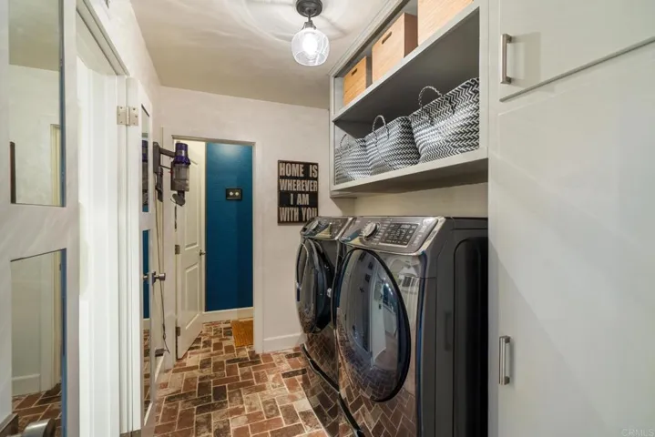laundry room and powder room