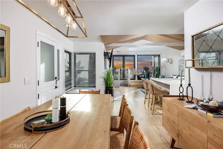 Dining room looking out to ocean view