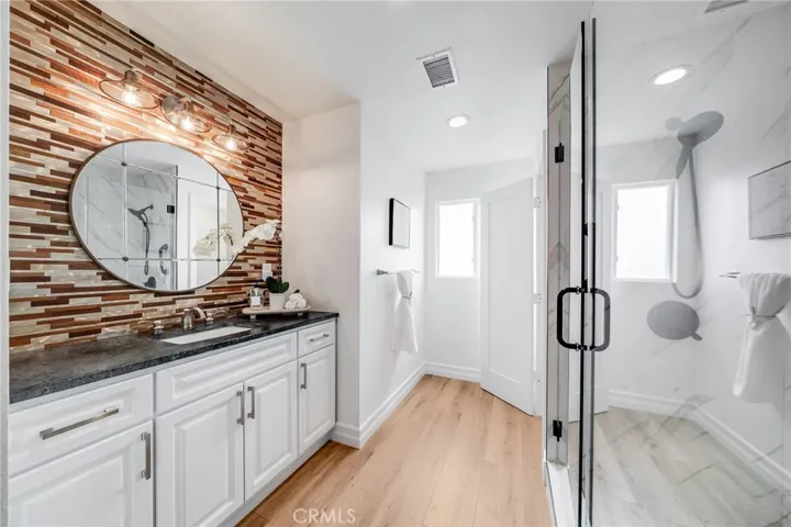 Ensuite primary bath with large walk in shower