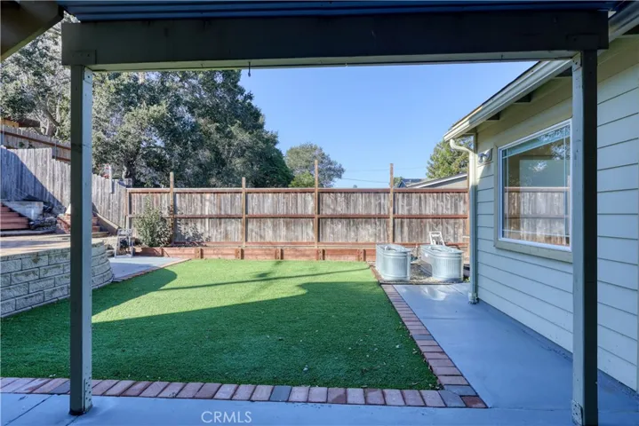 Covered patio off of dining area