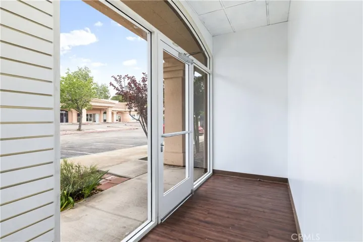 Entry from parking lot side
