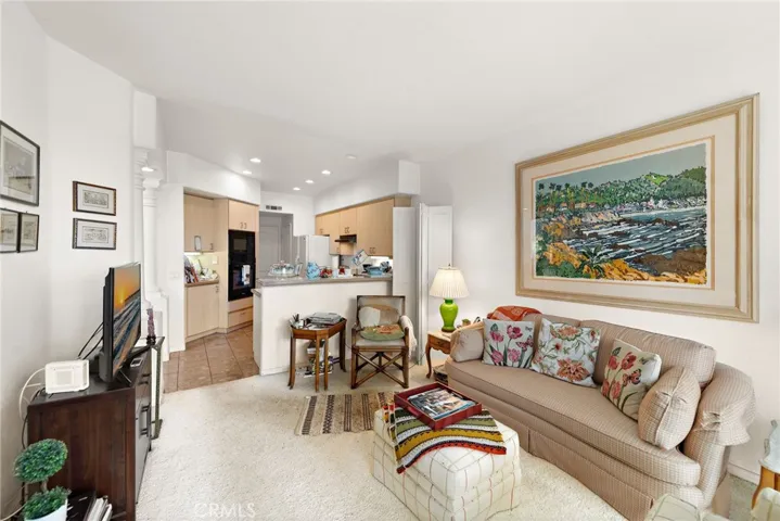 Family room and kitchen