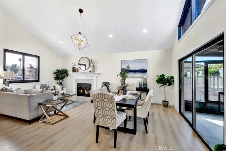 Great room style formal living room and formal dining room