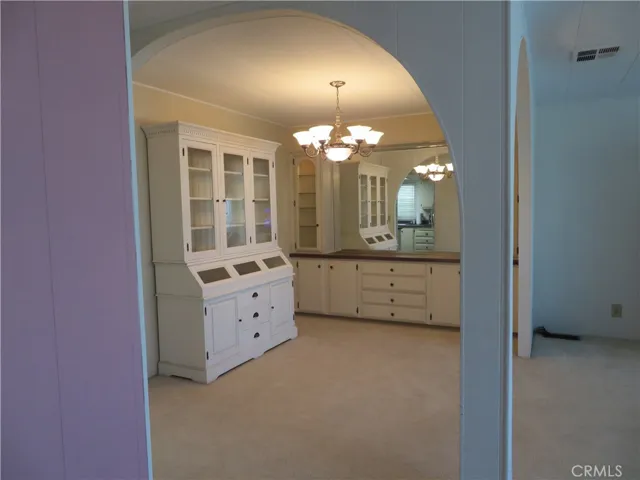 View of Dining area from the Front Door Entrance