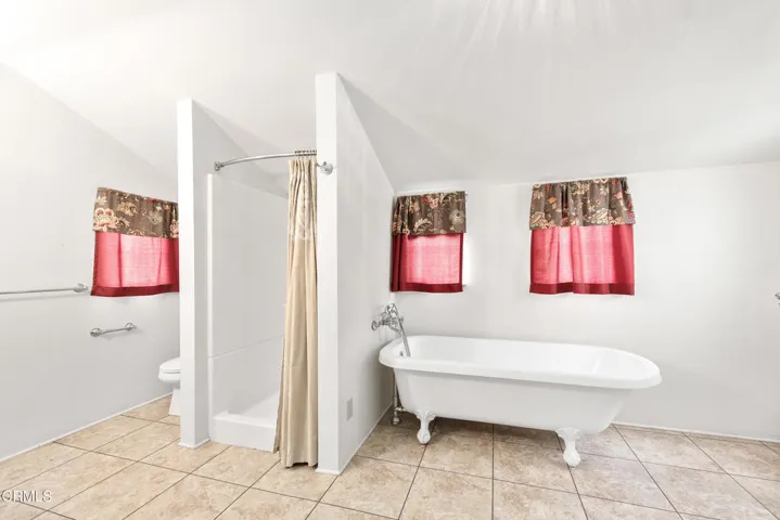 Claw foot tub and shower