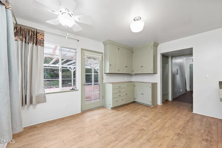 Kitchen also leads to patio area
