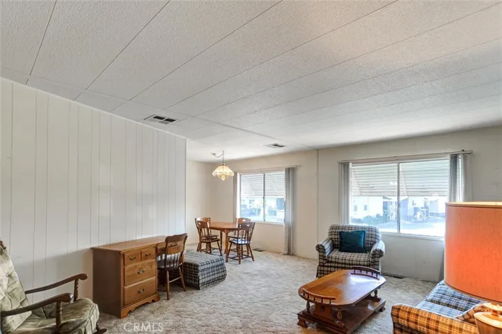 Living Room and Dining area Big bay windows