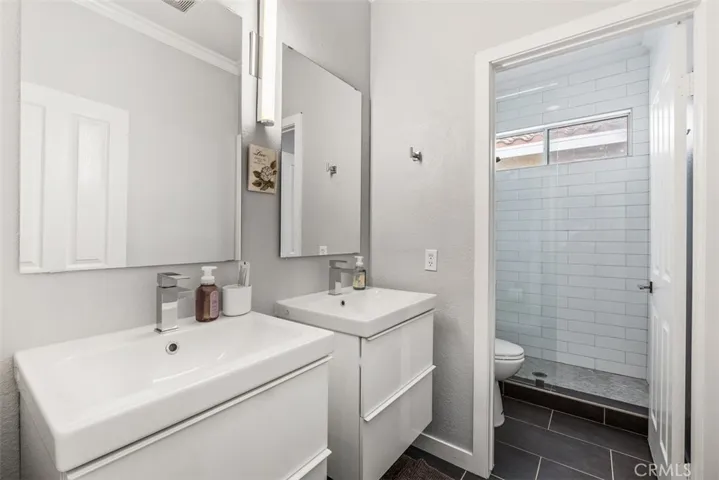 This is a view of the upgraded secondary bathroom