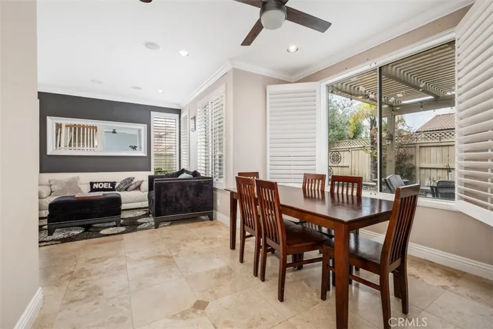This is a view of the dining room into the living room