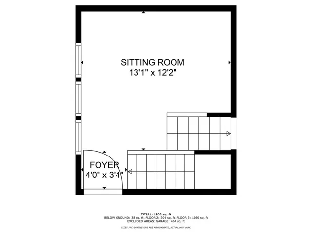 Entry area floorplan.