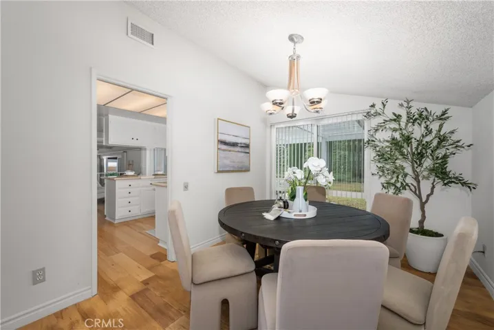dining room with a view of the kitchen