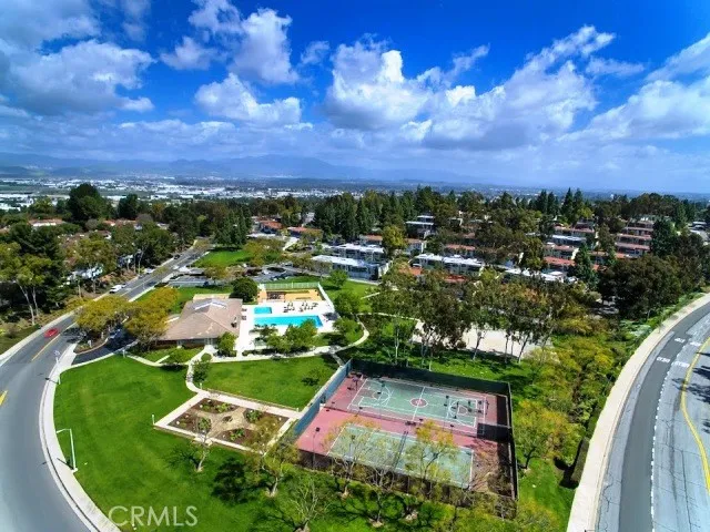 Aerial view of the Community Clubhouse and amenities
