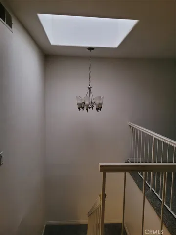 Skylight above stairs, nice natural sundlights