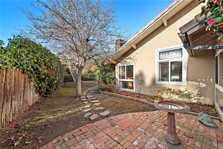 Side yard connecting front and rear yards