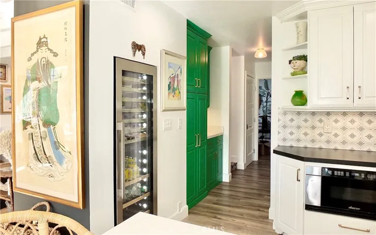 160 bottles built in beverage center with pullout pantry.