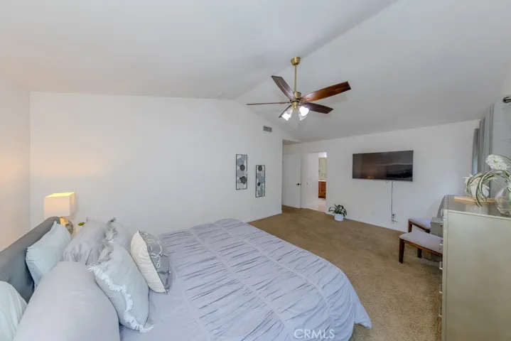 View of the primary bedroom looking to the northwest.