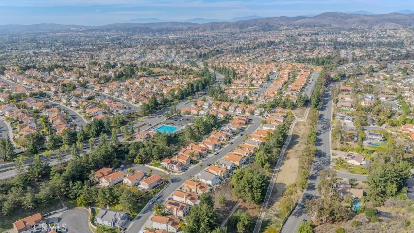 Overhead view of Southview Drive with the East Lake Village neighborhood and RCII junior Olympic swimming pool and weight room.