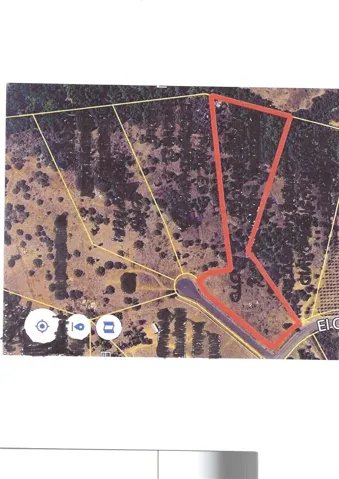 AERIAL VIEW OF  THE LOT  CONFIGUARATION, NOTE  PROPERTY  GOES INTO A STREAM BED  CONSERVATION AREA AT  REAR.
