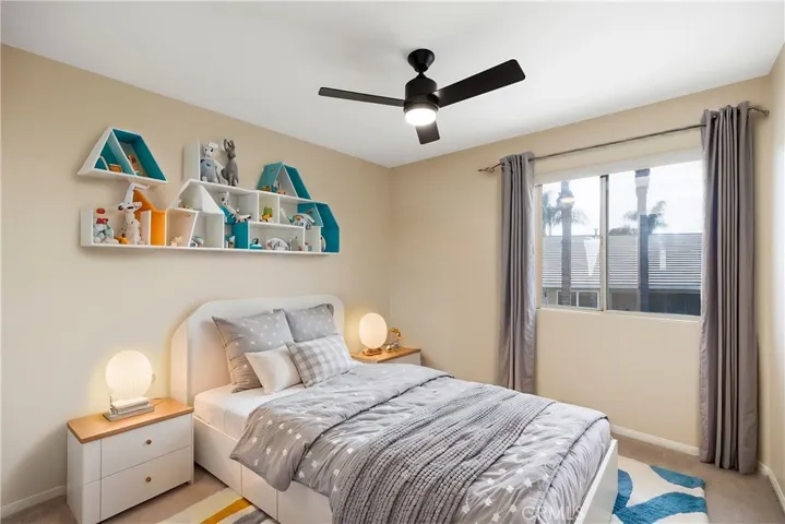 Upstairs bedroom 1 - virtually staged