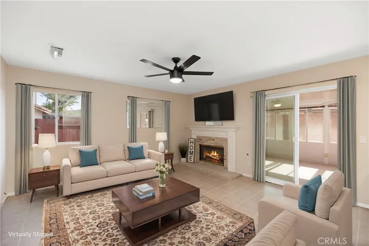 Virtually Staged Family Room