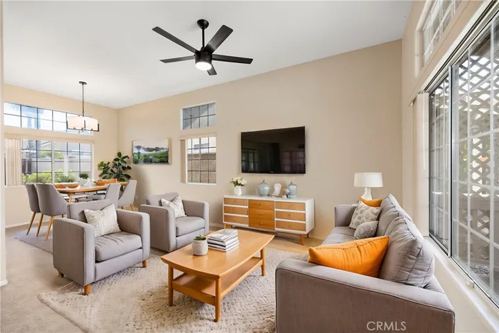 Virtually Staged Formal living& dining room
