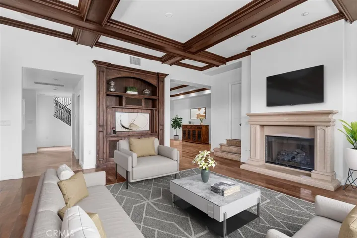 virtually staged- living room