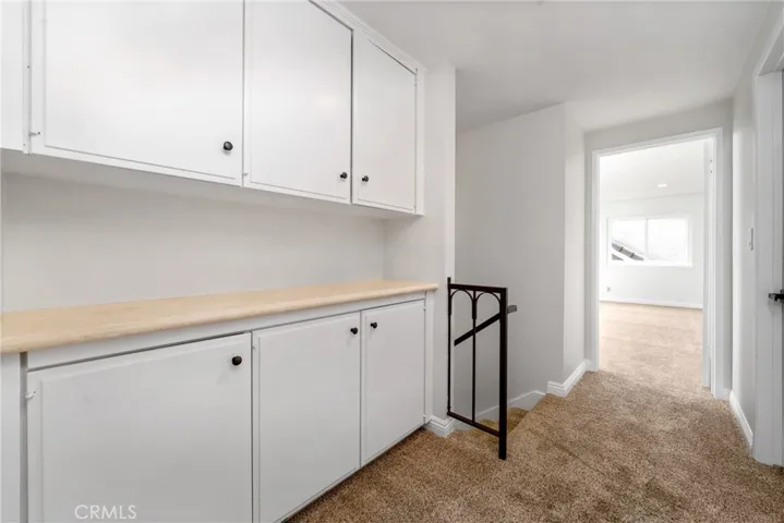 Upstairs hallway with lots of storage!