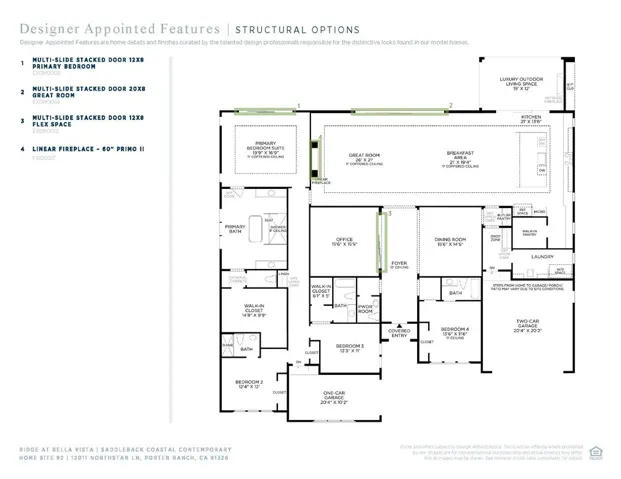 Designer Appointed Features - Structural Options: Saddleback Coastal Contemporary - Ridge Collection at Bella Vista
