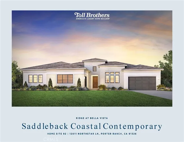 Front Elevation: Saddleback Coastal Contemporary - Ridge Collection at Bella Vista
Photo of artist rendering.  Not actual home for sale.  Home is still under construction.