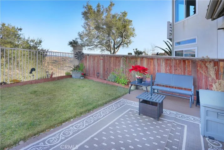Back patio and grass area