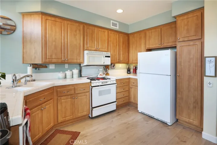 Open kitchen connects to the break nook