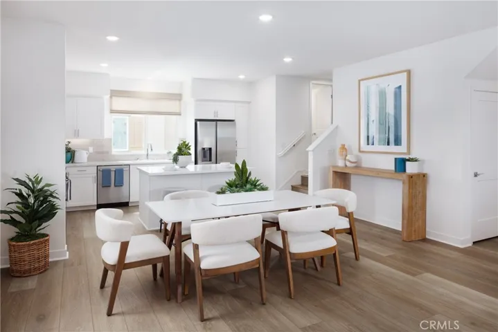 A large dining space off the kitchen is perfect for entertaining.