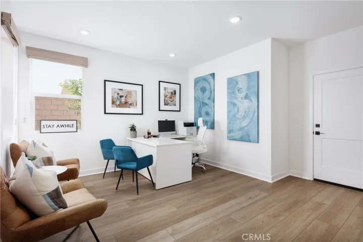 First floor den is perfect for a business or home office.