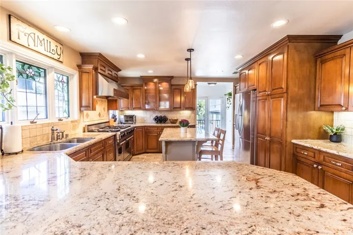 Open concept gourmet kitchen.