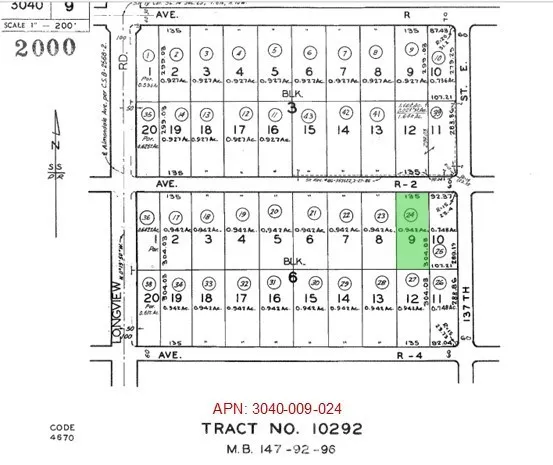 0 E R2/vic Vac, Sun Village, California 93543