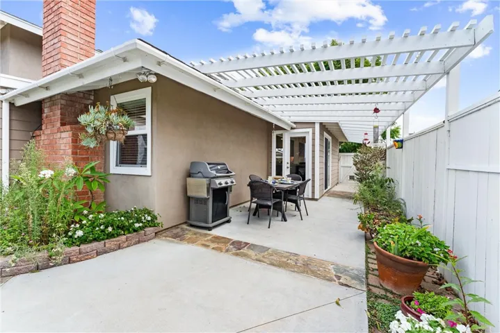 Wrap-around patio