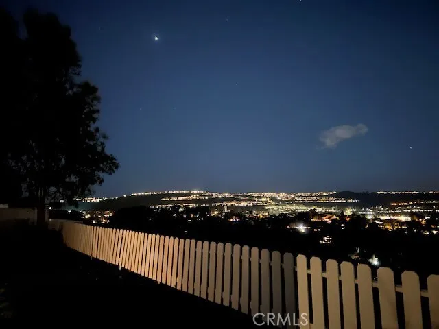 View at night - facing NW