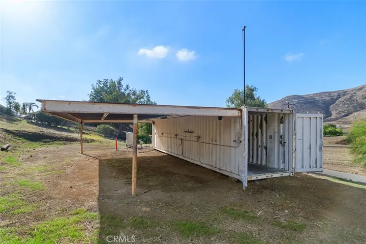 Storage at bottom of property by street