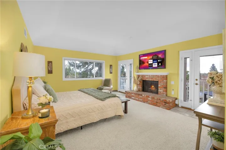 Main bedroom with fireplace