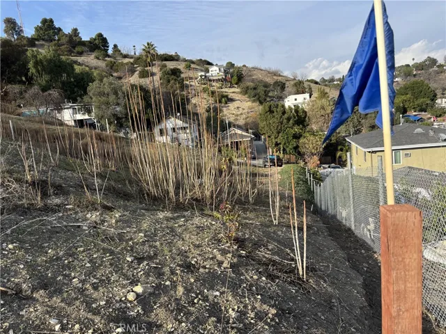 View from top of lot to street