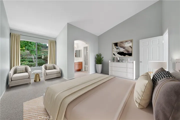 Primary suite virtually staged