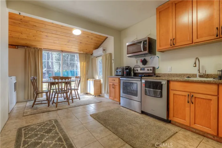 In Kitchen dinning area along with washer and dryer included.
