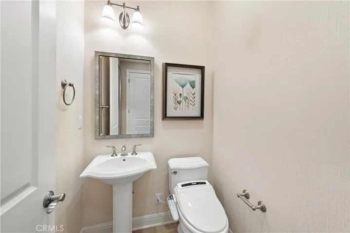 Downstairs powder room.